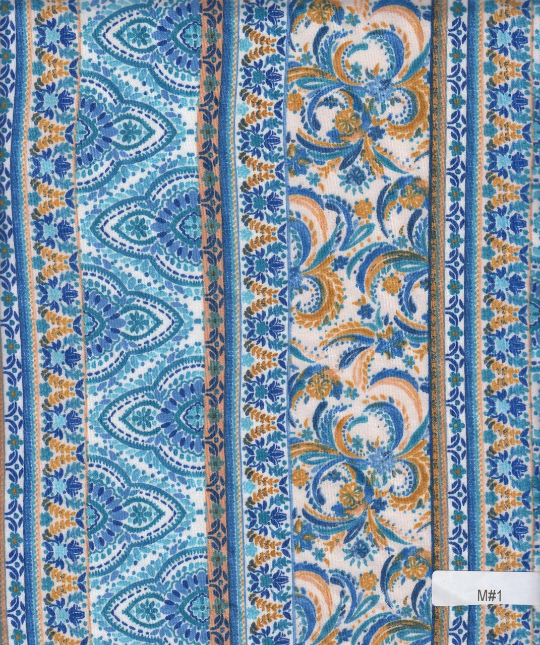 1 Yard Soft Stretch DTY Brushed Boho Stripe Print Knit Fabric 58/60 Inches Wide